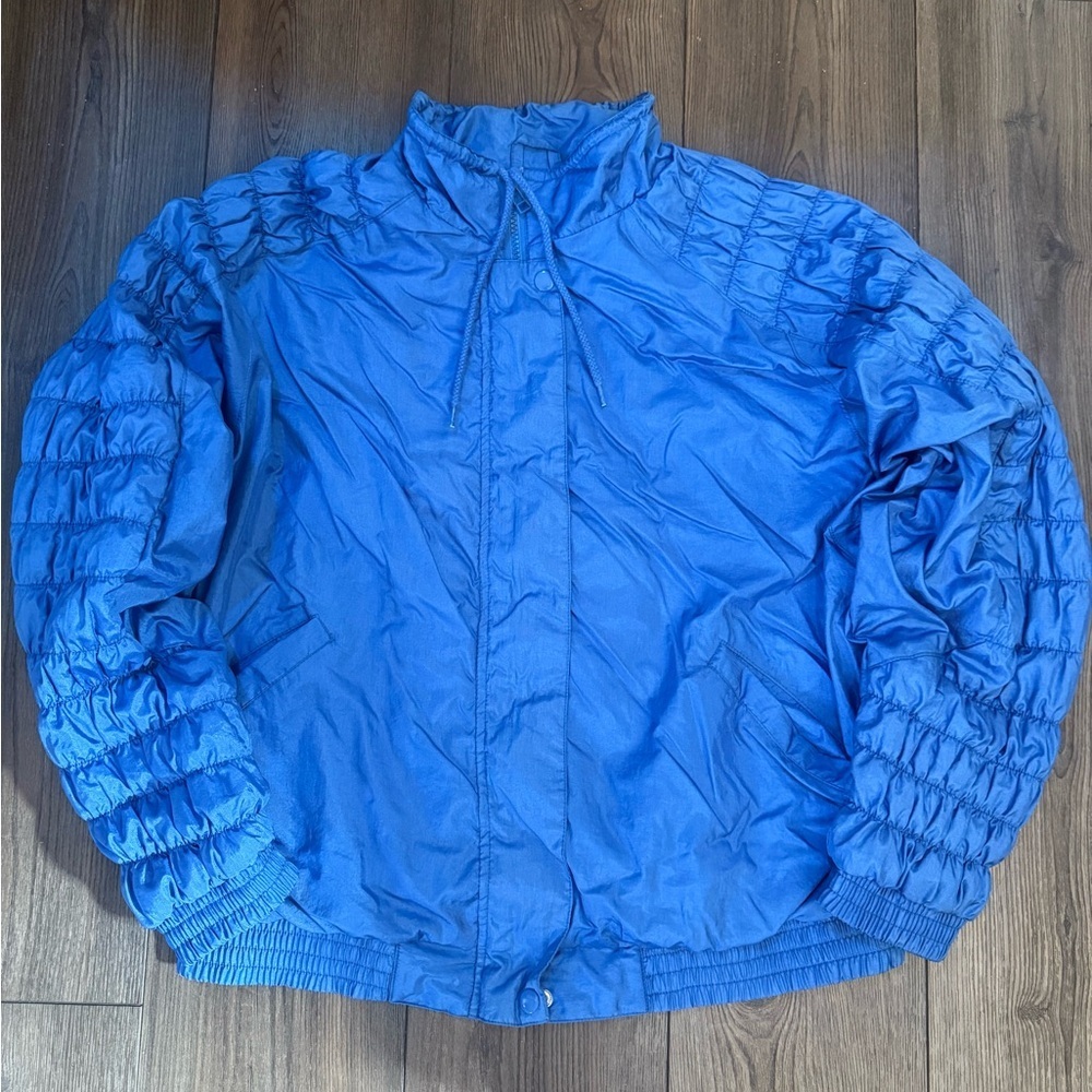 Vintage Saddlebred Blue Nylon Windbreaker Jacket Unisex Large